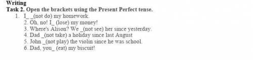 Open the brackets using Present Perfect tense.