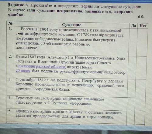 Прочитайте и определите, верны ли следующие суждения. В случае если суждение неправильно, запишите е