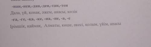 К этим словам надо добавить нужные окончания​