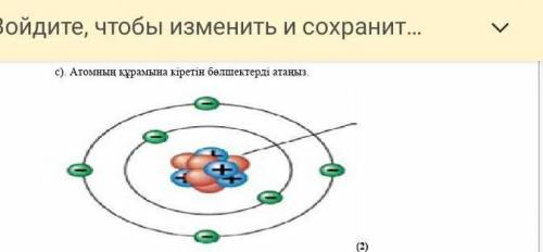 Атомнон курамына киретин Болшектерди атаныз​