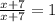 \frac{x+7}{x+7}=1