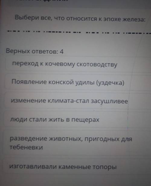 Выбери все что относиться к эпохе жилеза 4 верных ответа​