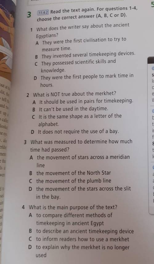 Read the text again. For questions 1-4, choose the correct answer (A, B, C or D) 1. What does the wr