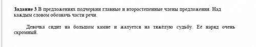 В предложениях подчеркни главные и второстепенные члены предложения. ​