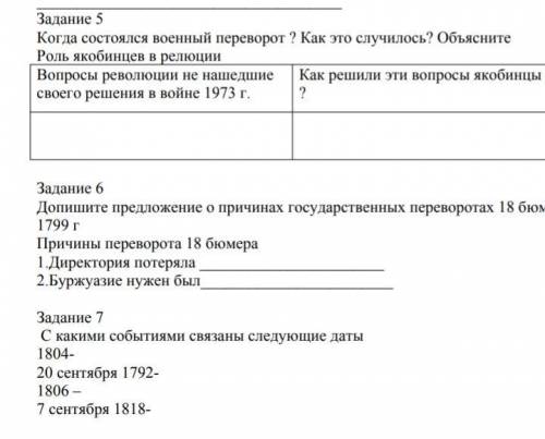 Задание 5 Когда состоялся военный переворот ? Как это случилось? Объясните Роль якобинцев в релюции