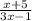 \frac{x + 5}{3x - 1}