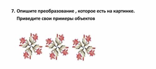 Опишите преобразование, которое есть на картинке. Приведите свои примеры объектов​