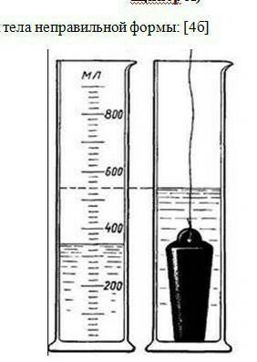 Опредилите обьём тела неправильной формы​