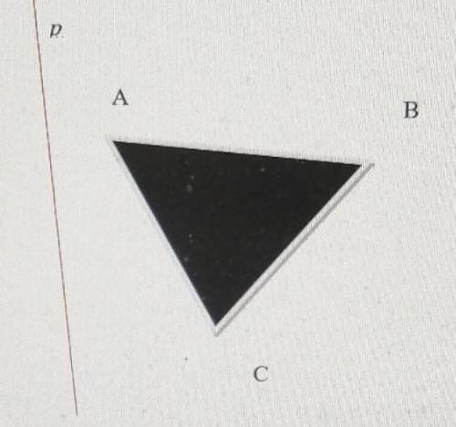 Дан треугольник ABC и прямая B постройте F на которую отображается треугольник при осевой симметрии