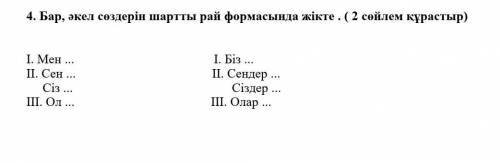 Бар, әкел сөздерін шартты рай формасында жікте​