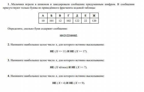 Задание по информатике решить