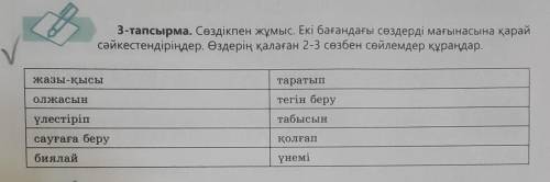 Өздерің қалаған 2-3 сөзбен сөйлемдер құраңдар. Составьте 2-3 предложения Сделаю Лучшим ответом