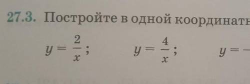 27.3. Постройте в одной координатной плоскости графики функций ( только 1 и 2)​