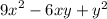 {9x }^{2} - 6xy + {y}^{2}