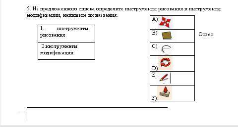 СОР ЗАПИШИТЕ НАЗВАНИЯ ЭТИХ ИНСТРУМЕНТОВ ДАМ 30 Б.