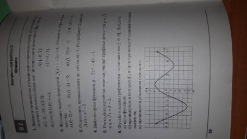 с решением контрольной работы по функциям 9 класс.Тут два варианта,есть ответы к некоторым заданиям.
