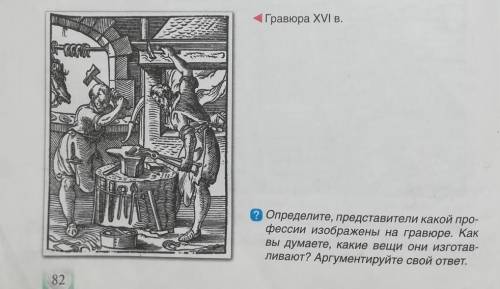 Определите представители какой профессии изображены на гравюре? Как вы думаете какие вещи они изгота