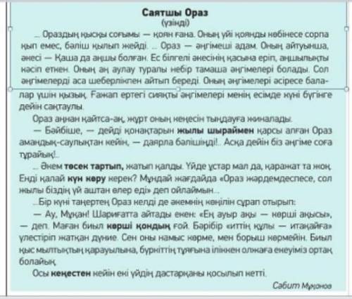 Мәтінді мағыналық бөлікке бөліп , әр бөлігіне тақырып қой. Бөліктер-Кіріспе бөлімНегізгі бөлімҚорыты