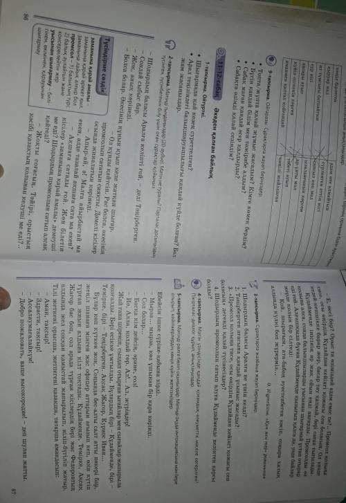 1. Шодырдың баласы Аралға не үшін келді? 2. Тәңірберген ағасына қандай ұсыныс жасады?3. «Промсол қол