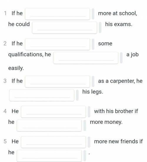 James didn't study at school, so he didn't pass his exams. He found it difficult to find a job becau