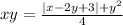 xy = \frac{ |x - 2y + 3| + y ^{2} }{4}