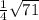 \frac{1}{4} \sqrt{71}