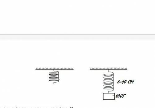 5.На рисунке показан вид пружины до и после растяжения. Жесткость пружины 300 Н/м ​