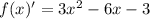 f(x)' = 3x^{2} - 6x -3 \\