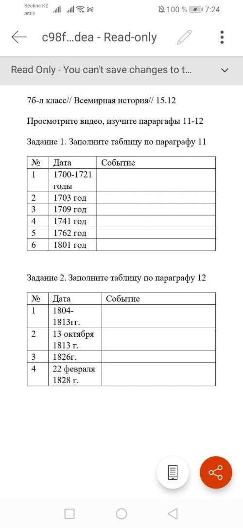 с СОРом по всемирной истории. Задание 1. Заполните таблицу по параграфу 11Задание 2. Заполните табли