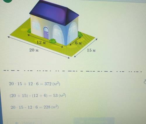 Решение геометрических задач Найди площадь земельного участка вокруг дома. Укажи пра12 мбM15 Мопа​