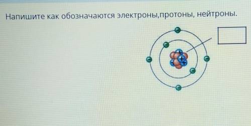 Напишите как обозначаются электроны, протоны, нейтроны.​