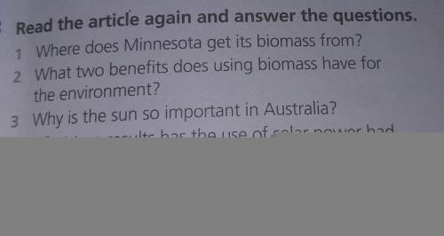 3.Read the article again and answer the questions. ​