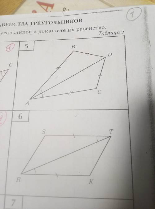 МНЕ НУЖНО ДОКАЗАТЬ РАВЕНСТВО ТРЕУГОЛЬНИКОВ ДВУМЯ ВО ВЛОЖЕНИИ Только пятое