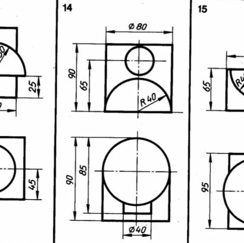 буду очень благодарна, нужно по двум проекциям геометрических тел построить третью проекцию и изомет