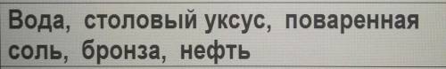 ВЫПИШИТЕ НАЗВАНИЯ РАССТВОРОВ ИЗ ПЕРЕЧИСЛИННЫХ​