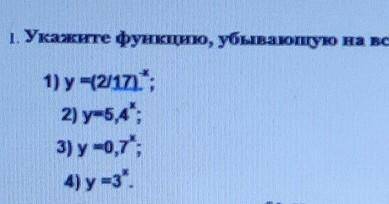 Укажите функцию, убывающую на всей области определения​