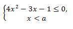 1.Знайдіть область визначення функції(фото) 2. Для кожного значення а розв’яжіть систему нерівностей
