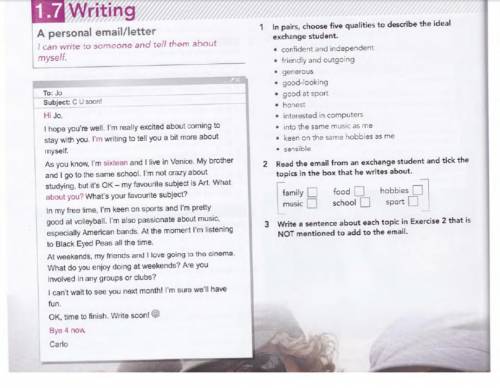 АНГЛИЙСКИЙ, Write in informal letter by the sample Focus 2 St.b Un 1.7 page 20,21 Writing task