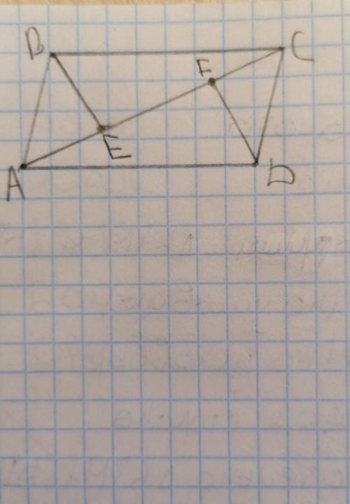 Дано:BC=AD BE=DF AE=CF Доказать: а)∆ADF=∆CBE б)∆ABE=∆CDF​​