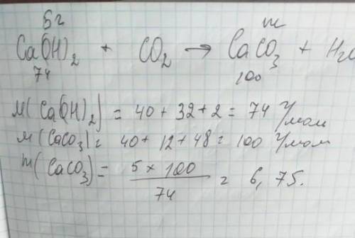 Обчисліть маси продуктів реакції взаємодії кальцій гідроксиду кількістю 0.8 моль з карбон IV оксидом