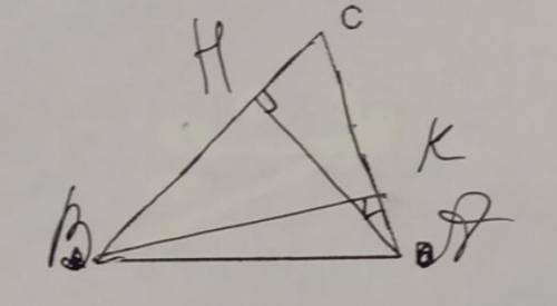 В треугольнике ABC AH и BK - высоты, AC=4, BC=6, BK=5. Найти AH.