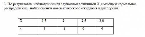 По результатам наблюдений над случайной величиной Х, имеющей нормальное распределение, найти оценки