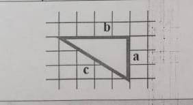 Вычислите площадь треугольника и длину гипотенузы, если каждая клеточка длиной 3 см​