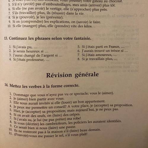 14 задание, conditionnel présent et le passé, 10класс