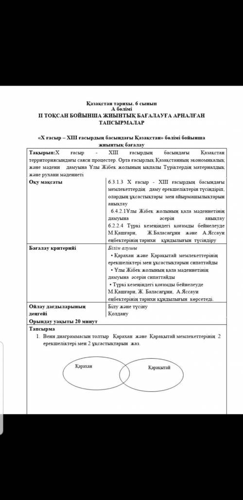 Карахан жэне каракытай мемлекты 2 ерекшеликтер жэне 2 уксастык