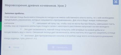 Мировоззрение древних кочевников. Урок 2Заполни пробелы​