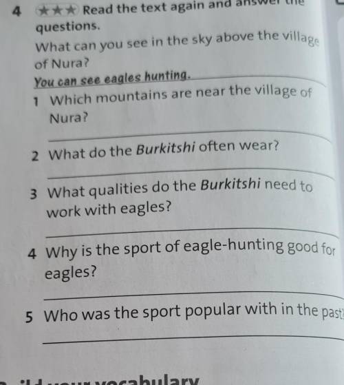 3 G th4 *** Read the text again and answer thequestions.What can you see in the sky above the villag