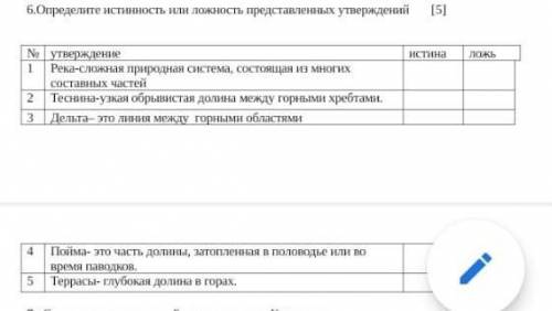 Определите истинность и ложность представленных утверждений​