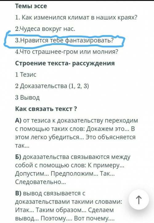 эссе написать 80-100 слов тема эссе нравится тебе фантозировать соч по русмкому ​