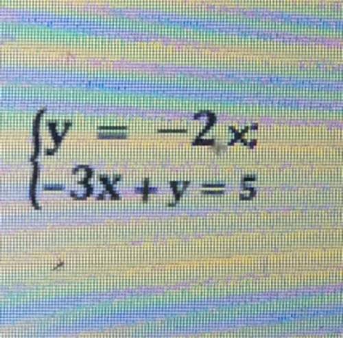 Решите систему уравнений графическим -3x+y=5